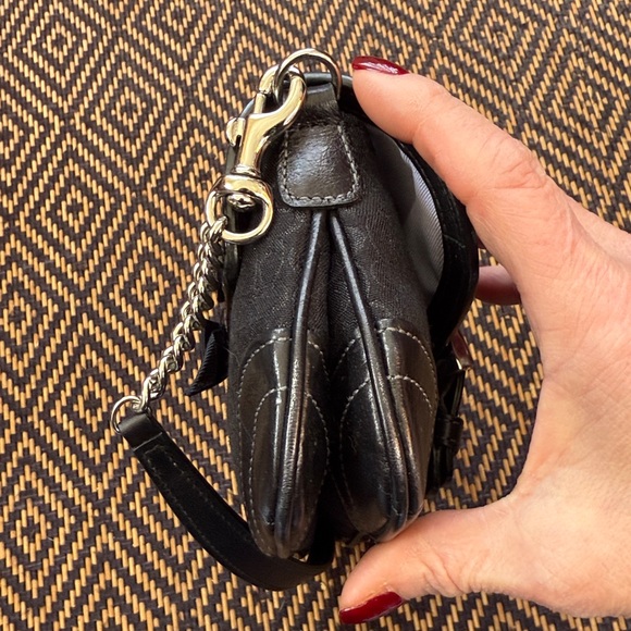 Vintage Y2K Coach Soho Madison signature satin crystal convertible flap clutch - Picture 5 of 15